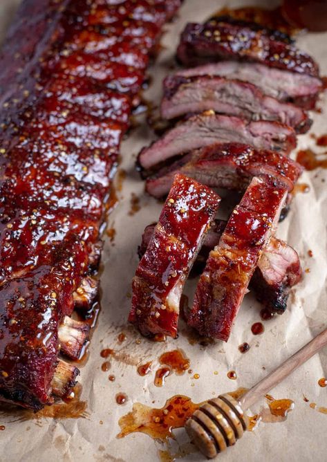 Honey Ribs Recipe, Beef Ribs In The Oven, Bbq Ribs In The Oven, Short Ribs Crock Pot, Ribs Crock Pot, Ribs Instant Pot, Honey Ribs, Short Ribs Slow Cooker, Glazed Ribs