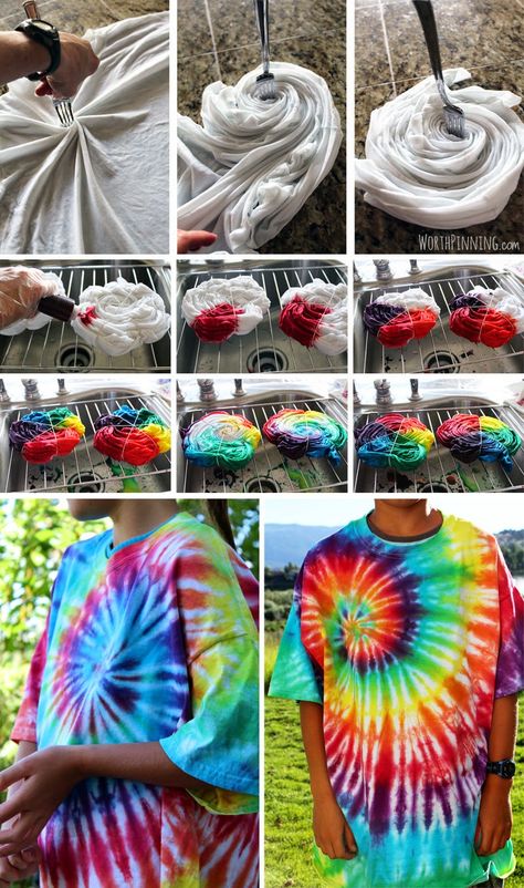 Tie Dye Shirt Ideas! Repinned by CAPA www.capacares.org Tie Dye Ideas, Tie Dye Tutorial, Diy Tie Dye, Ty Dye, Tie Dye Patterns Diy, Diy Tie Dye Shirts, Tie Dye Party, Haine Diy, Social Campaign