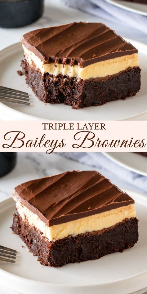 Baileys Brownies, Baklava Recept, Brownie Fit, Baileys Irish Cream Recipes, Irish Cream Recipe, Nutella Brownie, Infused Chocolate, Oreo Brownie, Baileys Recipes