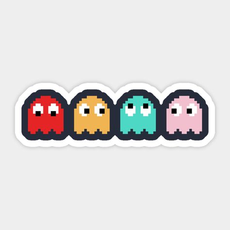 Pacman Ghosts, Annie Potts, Funny Laptop Stickers, ポップアート ポスター, Sticker Design Inspiration, Cute Laptop Stickers, صفحات التلوين, Boys Sticker, Scrapbook Stickers Printable