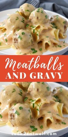 Gravy Recipe For Meatballs, Meatballs With Cream Of Chicken Soup, Creamy Sauce For Meatballs, Meatballs In Gravy Easy, Pork Meatballs And Gravy, Easy Meatball And Gravy Recipes, Beef Meatballs And Gravy, Chicken Meatballs With Gravy, Meatball With Gravy