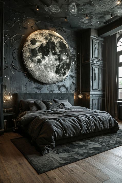 Gothic Bedroom Aesthetic, Dark Cozy Bedroom Ideas, Dark Aesthetic Room, Goblin Cave, Dark Cozy Bedroom, Cave Bedroom, Cozy Bedroom Ideas, Elegant Room, Bedroom Arrangement