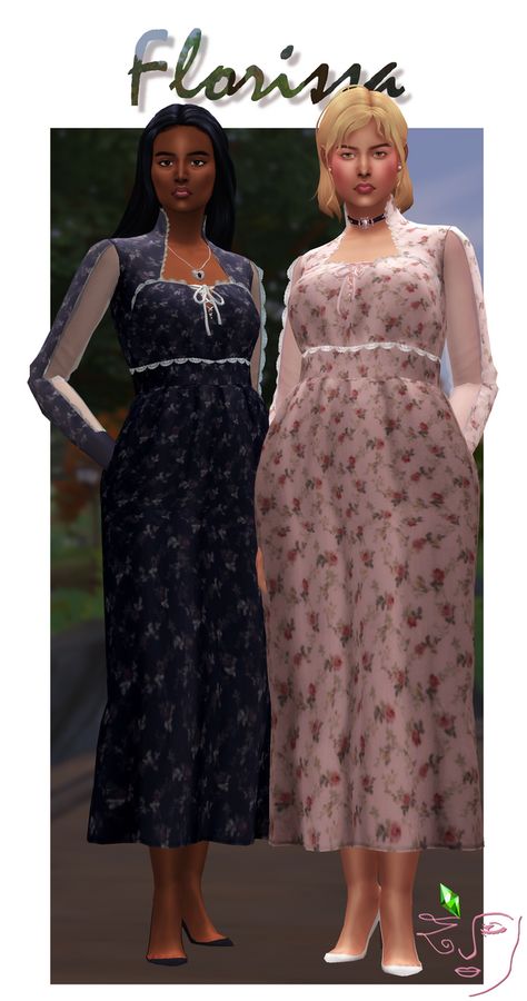 Sims 4 Cc Clothes Female Vintage, Sims 4 20s Cc, Sims 4 1930s, Sims 4 Wedding Dress Maxis Match, Sims 4 Cc Club, Sims 4 Club, Sims Accessories, Flower Wedding Dress, Sims 4 Decades Challenge