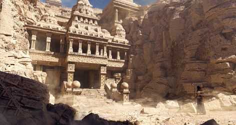 ArtStation - Desert temple, Adam isailovic Temple Fantasy Art, Desert Temple, African Village, 3d Coat, Stylized Illustration, Temple Ruins, Treasure Planet, Dungeons And Dragons Homebrew, Digital Art Anime