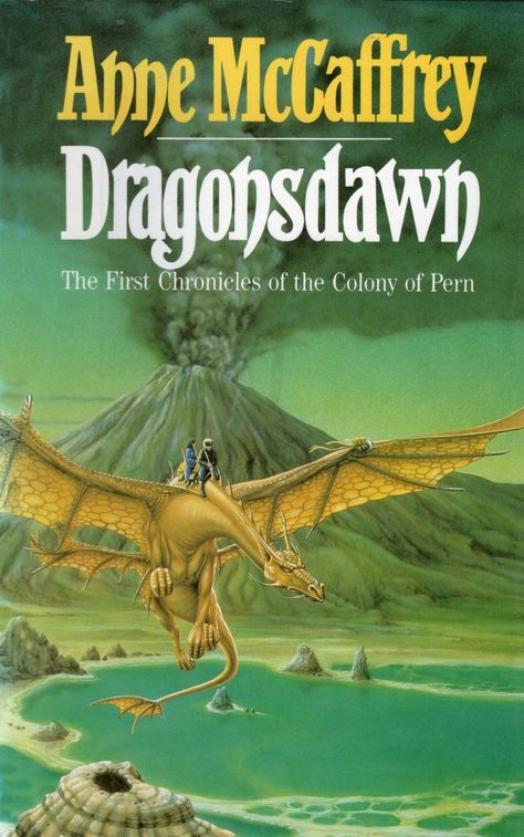 Anne McCaffrey-Dragonsdawn Cover Art By Steve Weston Anne Mccaffrey, Fantasy Book Covers, Dragon Rider, Sci Fi Books, Science Fiction Fantasy, Sci Fi Fantasy, Her. Book, Fantasy Books, Cover Art