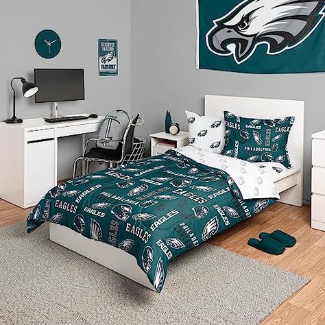 Colored Comforter, Pillow Case Bed, Nfl Teams Logos, Bed In A Bag, Team Name, Repeat Pattern, Self Service, Flat Color, Nfl Teams