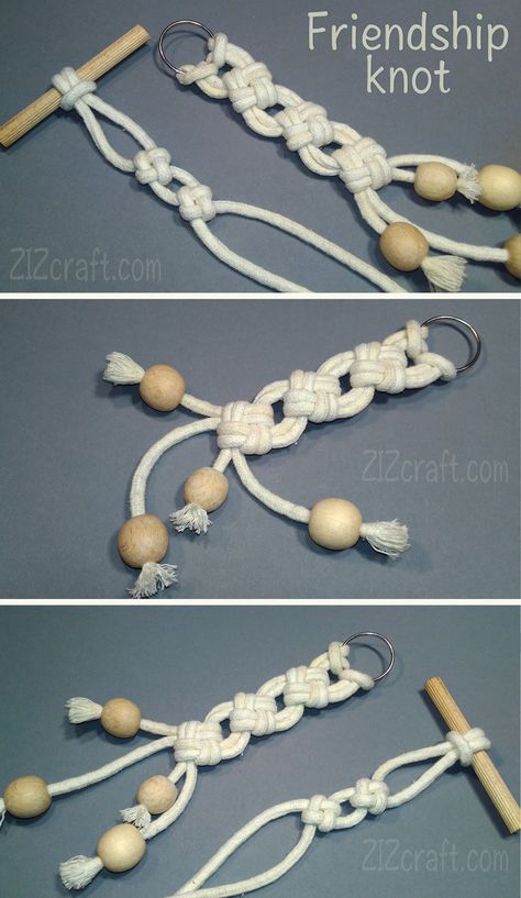 Fishtail Macrame Keychain Diy, Crown Knot Macrame, Crown Knot Tutorial, Macreme Basic Knots Keychain, Good Luck Knot, Chinese Crown, Macrame Cross, Fringe Keychain, Crown Knot