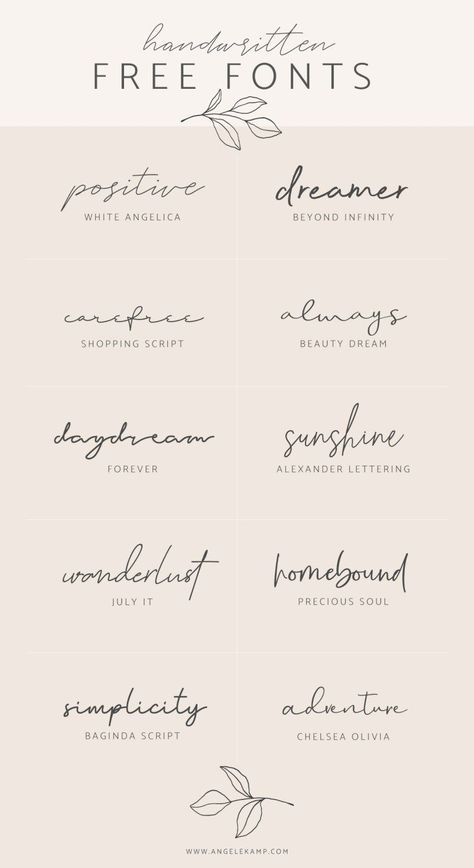 Handwritten Free Fonts, Different Types Of Handwriting, Types Of Handwriting, Tato Lengan Bawah, Font Tato, Wörter Tattoos, Alfabet Font, Tato Minimal, Tattoo Fonts Cursive