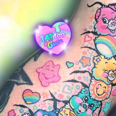 Tattoo Cute on Instagram: "Care a Lot’s got a new centipede in town. 🌈✨🌤️🩷💛💚💙💜. #carebeartattoo #carebears #centipedetattoo #colorfultattoo #kawaiitattoo #cutetattoo #girlswhotattoo #supercutetattoos" Carebear Centipede Tattoo, Centipede Tattoo, Care Bear Tattoos, Tattoo Cute, Kawaii Tattoo, Color Tattoo, Cute Tattoos, Cool Tattoos, Tattoo Ideas