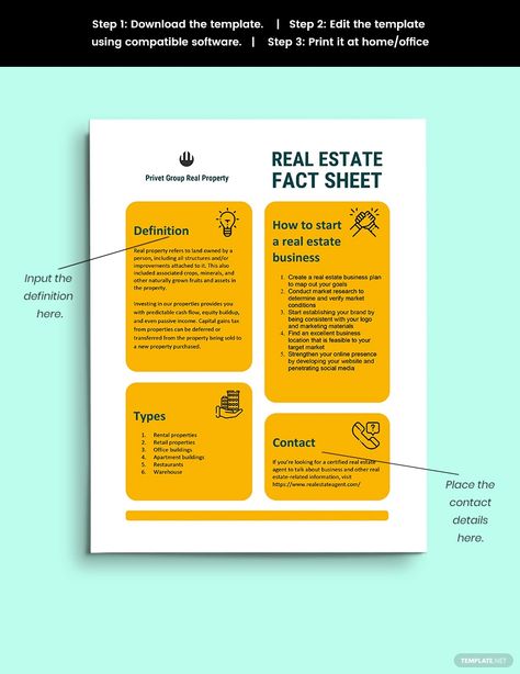 Real Estate Fact Sheet Template #AD, , #ad, #Estate, #Real, #Fact, #Template, #Sheet Fact Sheet Design Layout, Info Sheet Design, Data Sheet Design, Fact Sheet Design, Sales Sheet Design, Fact Sheet Template, Sales Sheet, Small Business Plan Template, Domestic Partnership