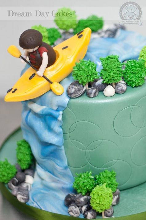 Kayak Cake, Sport Cakes, Cake Blog, Cake Bakery, Dream Day, Cake Gallery, Novelty Cakes, Grooms Cake, Bakery Cakes