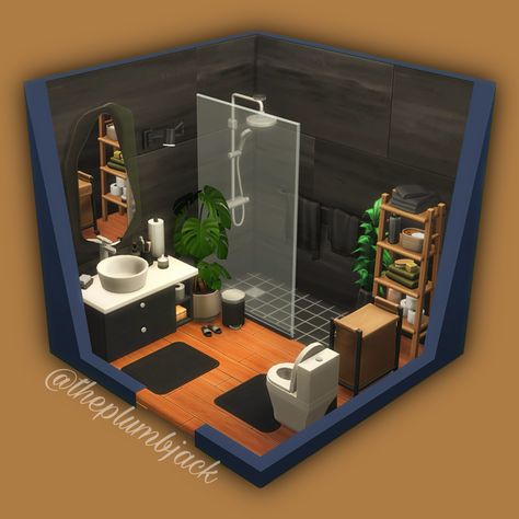 Sims 4 Indoor Garden, Sims 4 No Cc Bathroom, Sims 4 Small Bathroom Ideas, Modern Bathroom Sims 4, Sims 4 Bathroom Layout, Sims 4 Bathroom Base Game, Sims 4 Bathroom Ideas Base Game, Sims 4 Small Bathroom, Sims Office Ideas