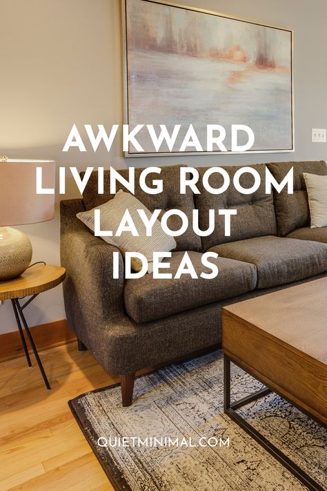 L Shaped Living Room Layout, Awkward Living Room, Awkward Living Room Layout, Apartment Living Room Layout, L Shaped Living Room, Living Room Layout Ideas, Rectangle Living Room, Room Layout Ideas, Family Room Layout