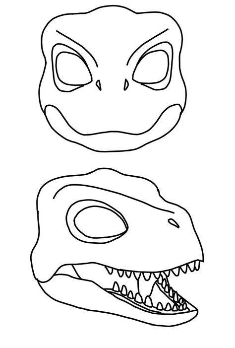 Dino Mask Base, Ladybug Face Paint, Dino Mask Paint Ideas, Therian Art, Dino Mask, Cute Dragon Drawing, Dinosaur Mask, Popular Artwork, Mask Drawing