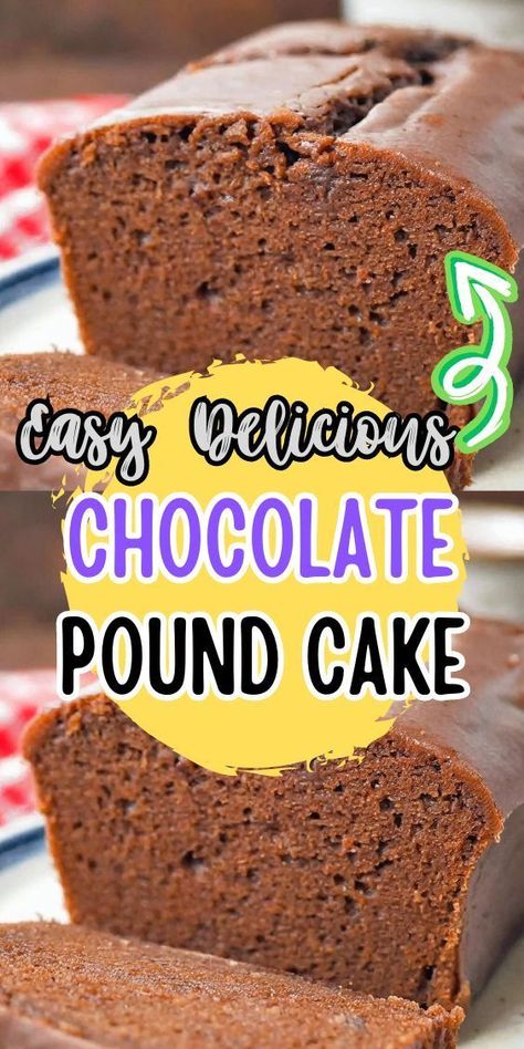 I absolutely love baking, and one of my all-time favorite recipes is a rich and decadent Chocolate Pound Cake. This delightful dessert is a chocolate lover’s dream come true! The recipe starts with the usual ingredients for a classic pound cake – butter, sugar, eggs, flour, and a touch of vanilla extract. Barbara Anderson, Peanut Butter Pound Cake, Classic Pound Cake, Chocolate Chip Pound Cake, Pound Cake Recipes Easy, Different Types Of Cakes, Chocolate Pound Cake, Oil Cake, Homemade Cake