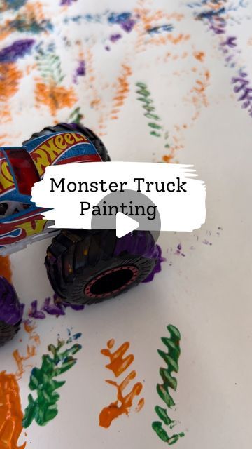 Monster Truck Game Ideas, Monster Truck Party Games Activities, Monster Truck Play Ideas, Monster Truck Painting Canvas, Monster Truck Activities For Kids, Monster Truck Party Activities, Monster Truck Craft, Monster Truck Activities, Monster Truck Painting