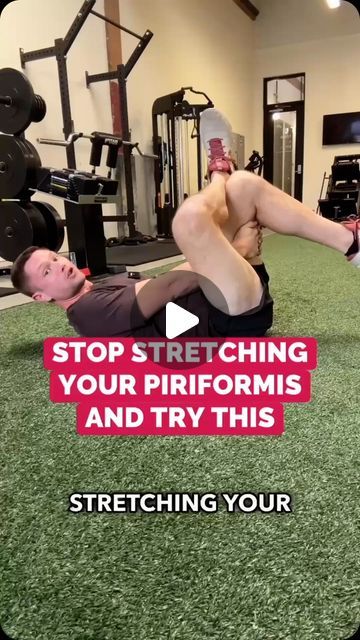 Conor Harris on Instagram: "The exercise shown does a great job of training the Piriformis to lengthen (into internal rotation) and contract (into external rotation) to better control the space in the back of the pelvis, rather than just being stuck in a shortening position. ——— #piriformis #piriformissyndrome #sciatica #sciaticarelief #sciaticarelief #sciaticnerve #hippain #lowbackpain #lowbackpainrelief #lowbackpainexercises #backpain" Piriformis Muscle Stretches, Piriformis Exercises, Piriformis Syndrome Exercises, Ms Exercises, Sciatica Stretches, Piriformis Muscle, Piriformis Stretch, Sciatica Exercises, Piriformis Syndrome