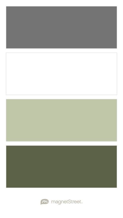 Custom Gray, White, Sea Mist, and Ivy Green Wedding Color Palette - custom color palette created at MagnetStreet.com Green White Gray Color Scheme, Green And Gray Decor, Green Gray Colour Palettes, Gray And Green Palette, Green Gray Palette, White Gray Green Color Palette, Grayish Green Color Palette, Green Grey Pallet, Green Gray Color Palette