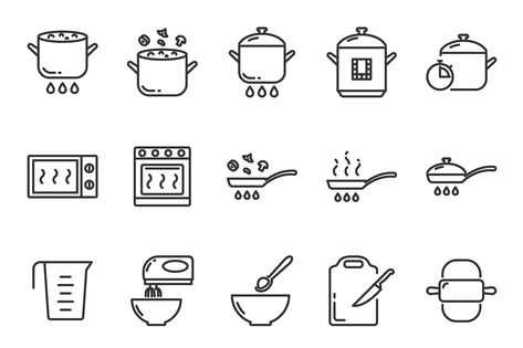 Cooking icons set by mayrum on @creativemarket