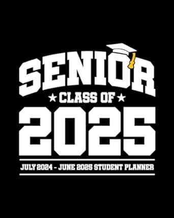 Senior Class of 2025 - July 2024 - June 2025 Student Planner: Senior 2025 Assignment Book (Black Cover) Senior Class Of 2025, Seniors 2025, 2025 Logo, Senior Jackets, Class Of 2025, Student Planner, Book Of The Month, Black Cover, Adult Education