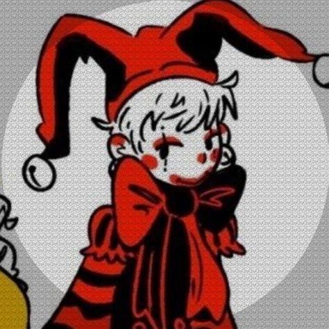 Clown Pfps Anime, Jester Aesthetic Art, Matching Pfp Friends Clown, Clown Pfps Aesthetic, Clown Pfp Cute, Clowns Matching Pfp, Emo Clown Pfp, Jester Matching Pfp, Insane Clown Pose Icon