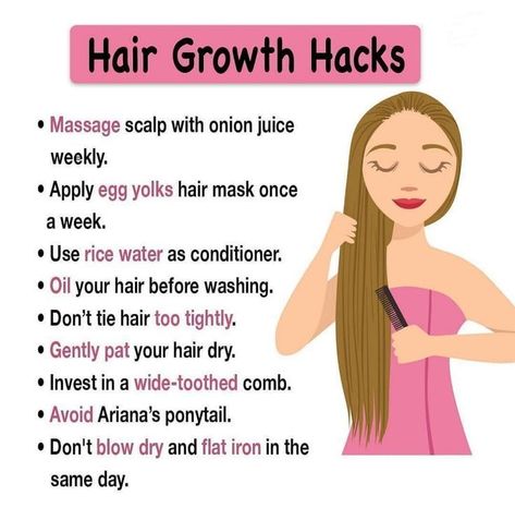 HAIR GROWTH HACKS Morning Hair, Make Hair Grow, Hair Mistakes, How To Grow Your Hair Faster, Hair Care Recipes, Hair Growing Tips, Diy Hair Care, Grow Hair Faster, Hair Thickening