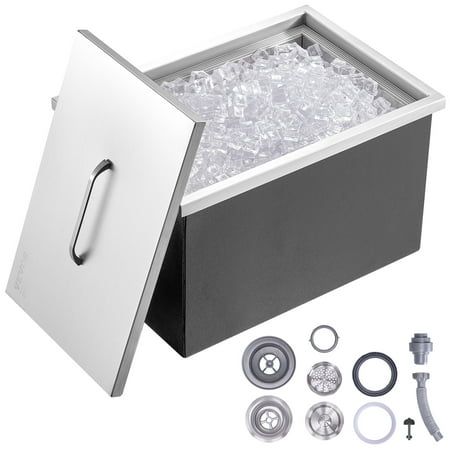 Product Description Embedded Ice Storage Chest A large-capacity stainless steel drop in ice bin, capable of holding a substantial amount of ice, perfectly meeting your commercial and domestic needs. Features a 20mm / 0.79" thickened PU foam insulation layer, ensuring over 24 hours of insulation. Embedded Ice Storage Chest A large-capacity stainless steel drop in ice bin, capable of holding a substantial amount of ice, perfectly meeting your commercial and domestic needs. Features a 20mm / 0.79" Cold Wine, Ice Bin, Ice Bar, Store Counter, Wood Pellet Stoves, Ice Storage, Ice Bars, Ice Cooler, Ice Chest