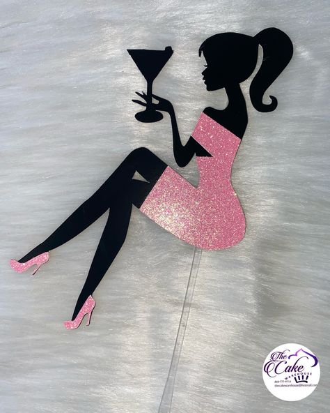 Lady Silhouette 👤 Cake Topper Light pink glitter ✨ #cakewarehousett #toppersbycakewarehousett #printedtoppersbycakewarehousett #2024cakewarehousett #goldmirrortoppersbycakewarehousett #flowersbycakewarehousett Lady Silhouette, Chicken Cake, Silhouette Cake Topper, Silhouette Cake, Creative Cake Decorating, Creative Cakes, Pink Glitter, Heat Press, Cake Topper