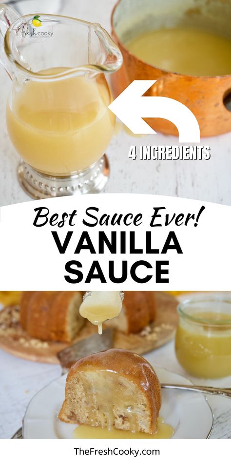 Vanilla Butter Syrup Recipe, Bread Pudding Topping Sauce, Vanilla Bread Pudding Sauce, Best Vanilla Desserts, Sauces For Cakes, Bread Pudding Icing, Homemade Dessert Sauces, Butter Sauce For Bread Pudding, Sweet Butter Sauce For Cake