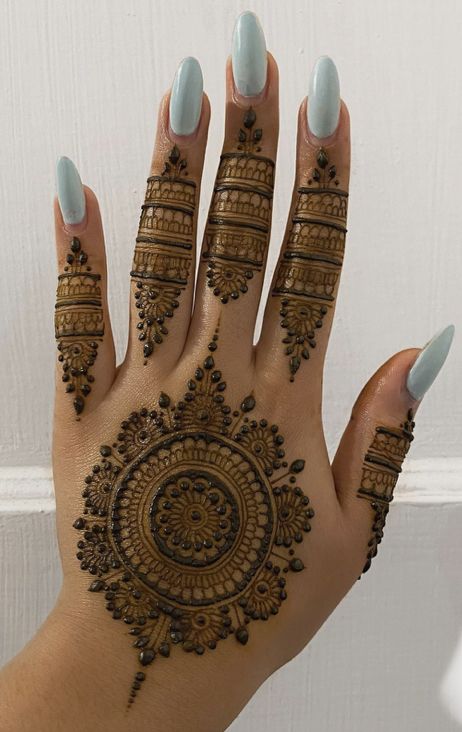 मेहंदी डिजाइन, Mehndi Designs For Kids, Very Simple Mehndi Designs, Latest Henna Designs, Simple Mehndi Designs Fingers, Pretty Henna Designs, Full Mehndi Designs, Mehndi Designs Front Hand, Latest Bridal Mehndi Designs