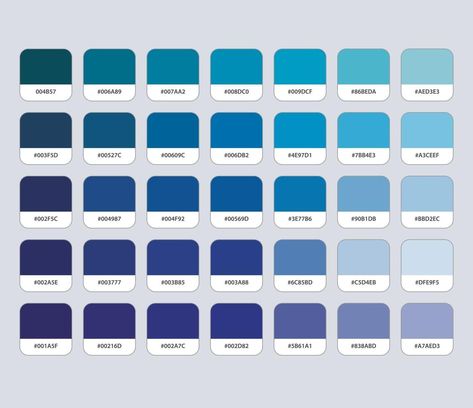 Shades Of Blue Pallet, Blue Eye Color Palette, Shades Of Blue Hex Codes, Blue Colour Palette Hex Code, Aesthetic Blue Color Pallete, Blue Pallete Pastel, Canva Color Palette Codes Blue, Blue Pantone Palette, Blue Color Palette Colour Schemes