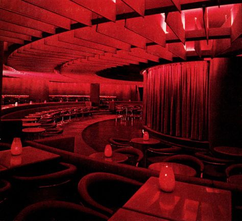 John Portman, Red Lighting, Architecture Restaurant, Nightclub Design, I See Red, Clubbing Aesthetic, Neon Aesthetic, Red Rooms, Red Walls