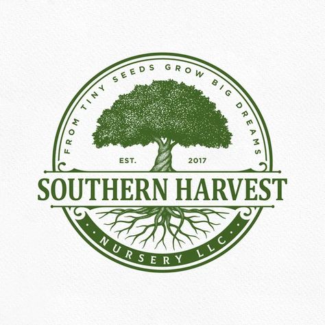 Landscape/Garden Design and Installation and Tree, Shrubs, and Flower Nursery Logo! Nursery Logo Design, Nursery Logo, Food Company Logo, Landscaping Logo, Logo Garden, Earth Logo, Candle Logo, Storefront Signs, Family Logo