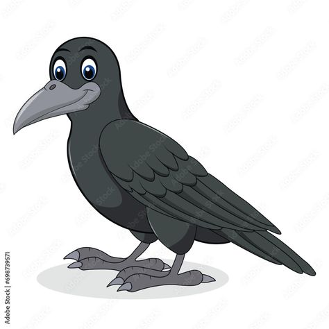 Unleash the charm with our "Cartoon Crow" vector illustration, isolated on a crisp white background. Dive into a world of cuteness and creativity. Download now for a whimsical touch to your designs! 🐦#vectorart #cartooncrow #adorableillustration #freedownload 🐦✨ Crow Cartoon, Crow Vector, Cartoon Crow, Cute Vector Illustration, Background Cute, Cute Vector, Cartoon Image, Cartoon Images, Classroom Decor