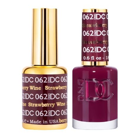 DND DC GEL DUO 062 STRAWBERRY WINE Dnd Gel Nail Polish, Luminous Nails, Dnd Gel Polish, Strawberry Wine, Gel Pack, Long Lasting Nails, Gel Lacquer, Gel Polish Colors, Soak Off Gel