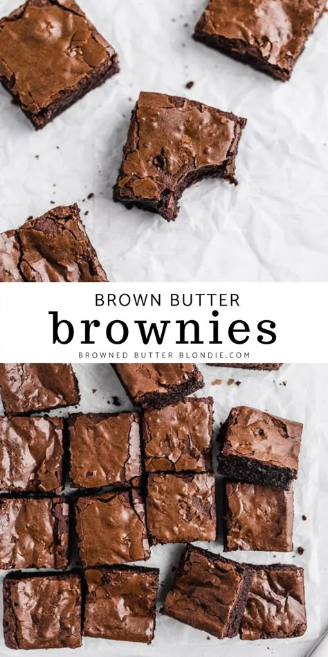 Fudgy Brown Butter Brownies, Browned Butter Brownies, Brown Butter Brownies Recipe, Cakey Brownie Recipes, Brown Butter Desserts, Starbucks Brownie Recipe, Cakey Brownie Recipe, Brown Butter Brownies, Cakey Brownies