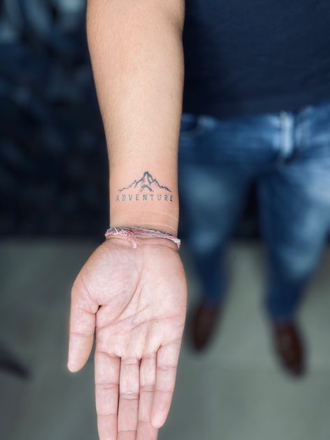 Traveller tattoo design done at best tattoo studio in chandigarh. Vimoksha tattoos Address- sco no 61, second floor, sector-30C , chandigarh #tattoo #tattooideas #tattooart #tattooartist #tattoodesign #chandigarh #tattooinchandigarh #adventure #aesthetic #traveller Travel Aesthetic Tattoo, Adventure Tattoo Design, Kilimanjaro Tattoo, Traveller Tattoo, Wander Tattoo, Back Of Ankle Tattoo, Tatto Designs, Travel Tattoo Ideas, Adventure Tattoo