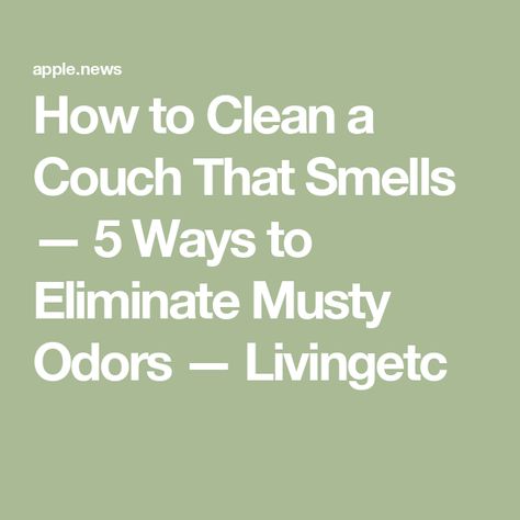 How to Clean a Couch That Smells — 5 Ways to Eliminate Musty Odors — Livingetc How To Remove Musty Smell From Furniture, Getting Smells Out Of Furniture, How To Get Musty Smell Out Of Furniture, Smelly Couch Remedy, How To Deodorize A Couch, Clean Couch Fabric Smell, Deodorize Couch, Couch Cleaning Solution, Odor Eliminator Diy