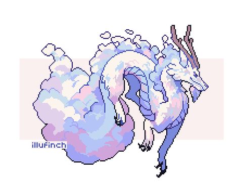 Eastern Dragon, Pixel Art Tutorial, Cool Pixel Art, Creature Artwork, Pix Art, Cute Animal Drawings Kawaii, Creature Drawings, Fantasy Creatures Art, Dragon Artwork