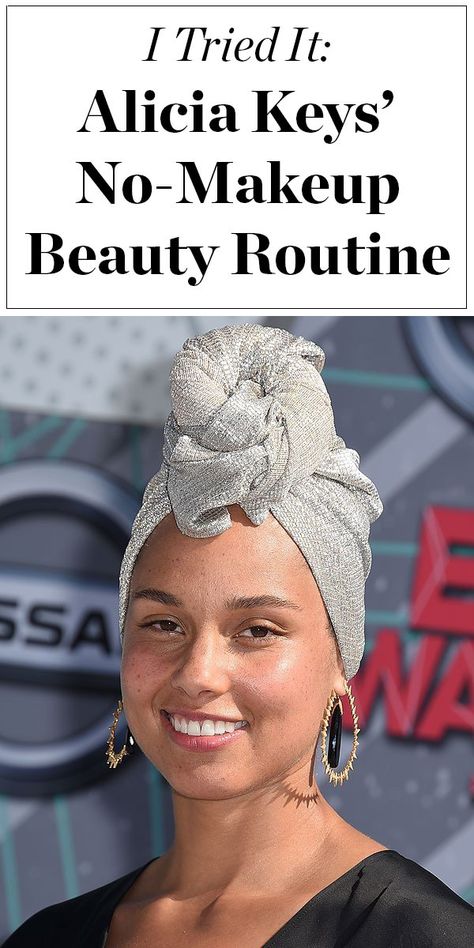 Love Alicia Keys' no-makeup look? Click ahead to find out her skincare routine, and see how one beauty editor liked going makeup-free like Alicia Alicia Keys No Makeup, No Make Up Make Up Look, Skincare Sephora, Korean Eye, Makeup Asian, Beauty Routine Checklist, Makeup Korean, Makeup Free, Updo Tutorial