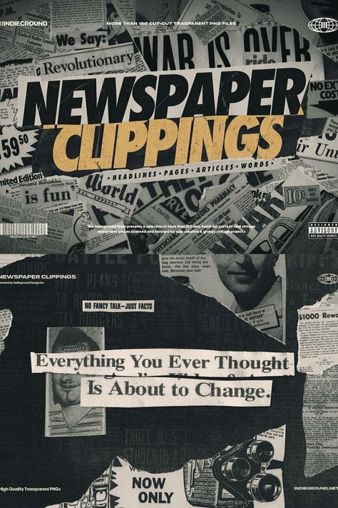 Newspaper Clippings Graphics Vintage Newspaper Clippings, Dark Academia Newspaper, Newspaper Headlines Design, Vintage Newspaper Design, Newspaper Aesthetic Design, Newspaper Poster Design, Newspaper Graphic Design, Newspaper Scrapbook, Newspaper Style Poster