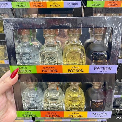 Costco Is Selling A Variety Pack Of Mini Patrón Bottles And It Makes Us Want To Celebrate | Bottoms up! Mini Tequila Bottles, Tequila Gift Idea, Mini Patron Bottles, Best Tequila Brands, Patron Bottles, Tequila Lime Shrimp, Patron Xo Cafe, Tequila Soda, Patron Bottle