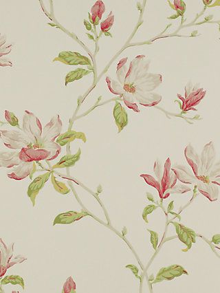 Colefax & Fowler Messina Wallpaper at John Lewis & Partners Colefax And Fowler Wallpaper, Colefax Fowler, Colefax And Fowler, Red Colour Palette, Drops Patterns, Coral Flowers, Study Help, Floral Damask, Wallpaper Rolls