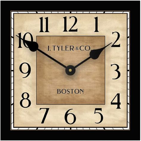 PRICES MAY VARY. SILENT QUARTZ MECHANISMS: Clocks are very quiet. No annoying ticking!! The mechanisms are recessed into the wood of the clock which allow the clocks to sit flush to the wall. LIFETIME WARRANTY: Mechanism replacement (not the entire clock) for as long as you own it.* AA battery (not included). HAND MADE in Arizona, USA: Beautifully PRINTED face on one solid piece of ½” MDF wood with edges. The face is NOT a sticker. (Mechanisms made in China) OPEN FACED, NO GLASS, NO GLARE: Avail Large Clocks, Big Clocks, Big Clock, Farmhouse Wall Clock, Small Clock, Clocks Back, Custom Clocks, Clock Shop, Square Wall Clock