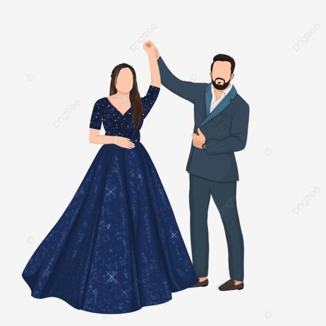 Sangeet Caricature Couple, Engagement Caricature Couple, Sangeet Couple Illustration, Sangeet Couple Outfits, Sangeet Illustration, Hindu Wedding Caricature, Twirling Pose, Sangeet Caricature, Indian Wedding Couple Illustration