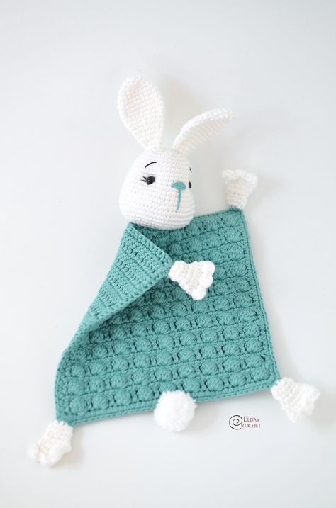 Bunny Security Blanket, Security Blanket Crochet Pattern, Crochet Lovey Free Pattern, Crochet Security Blanket, Bunny Blanket, Lovey Pattern, Crochet Lovey, Crochet Animals Free Patterns, Lovey Blanket