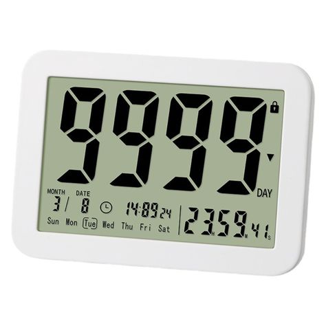 Digital 9999-Days Countdown Timer Multi-Function Electronic Timer for Retirement Digital Countdown, Classroom Timer, Vacation Birthday, 24 Hour Clock, Scientific Experiment, Strong Back, Timer Clock, Day Countdown, Digital Timer