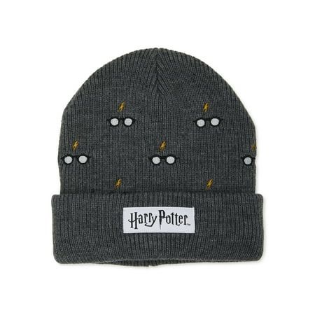 Enchant their hearts and spark their imagination with this Harry Potter Spectacular Intarsia Knit Beanie. Crafted in comfortable acrylic with embroidered appliqus, logo, and easy, pull-on styling. Every super fan will love wearing this Harry Potter beanie! Size: One Size.  Color: Gray.  Gender: unisex.  Age Group: adult. Harry Potter Character Design, Harry Potter Beanie, Denim Headband, Harry Potter Character, Blue Handkerchief, Owl Costume, Harry Potter Kids, Art Socks, Pink Beanies