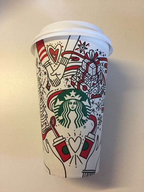 Holiday Lattes, Starbucks Bebidas, Starbucks Project, Vasos Starbucks, Starbucks Christmas Cups, Cup Packaging, Starbucks Wallpaper, Starbucks Art, Starbucks Cup Design