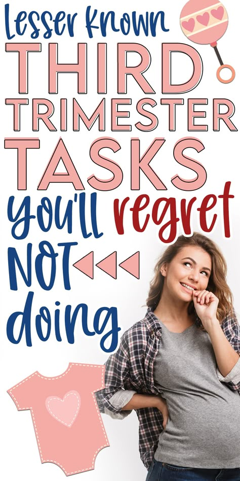 third trimester to do list for new moms Last Trimester Checklist, Third Trimester To Do, 3rd Trimester To Do List, Third Trimester Tips, Third Trimester To Do List, 3rd Trimester Outfits, 3rd Trimester Checklist, Postpartum List, Prep For Baby